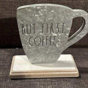 Rae Dunn “But First Coffee”. Galvanized Metal Coffee sign